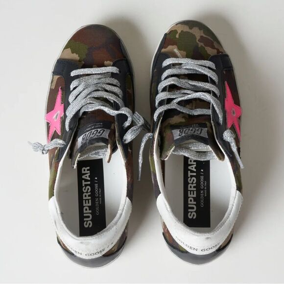 Golden Goose Superstar Camouflage Sneakers. EU size 39 / US size 9 - Picture 4 of 16